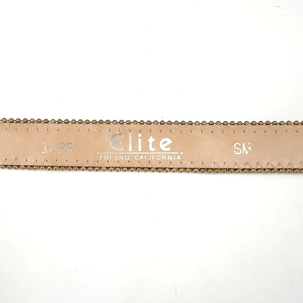 Elite Womens S M Statement Belt Giraffe Print Calf Hair Leather Vintage